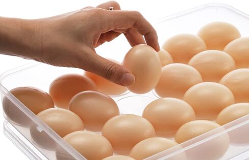 TOPZEA 3 Pack Plastic Egg Holder Box, 3 x 24 Slot Deviled Eggs Tray Carrier Platter with Lid, Egg Dispenser Stackable Fridge Egg Storage Container for Home, Restaurant, Picnic in Saudi Arabia