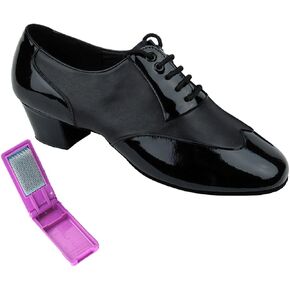 Very Fine Dance Shoes - Mens Standard, Smooth, Waltz Ballroom Dance Shoes - M100101-1.5-inch Heel and Foldable Brush Bundle in Kuwait