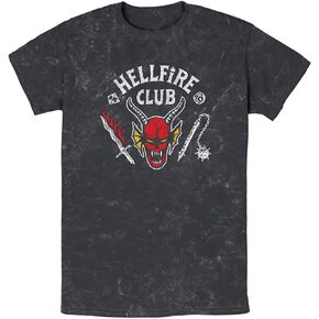 Netflix Stranger Things Hellfire Cut Young Men's Short Sleeve Tee Shirt in Saudi Arabia