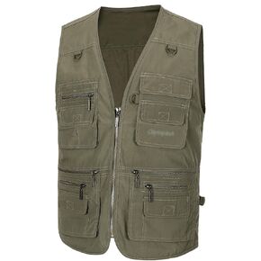 Spanye Men's Fishing Vest Alive Outerwear Multi-Pocket Vests Casual Work Sleeveless Jacket in Saudi Arabia