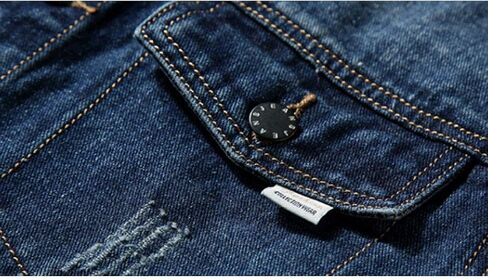 HZCX FASHION Mens Denim Trucker Jacket Big and Tall Loose Button Down Jean Coat in Saudi Arabia