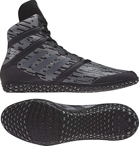 adidas Impact Men's Wrestling Shoes, Black Digital Print, Size 4.5 in Kuwait