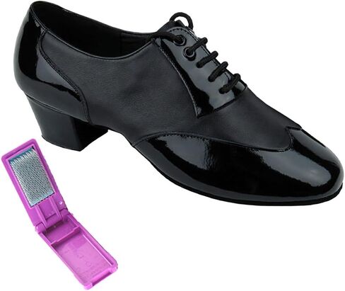Very Fine Dance Shoes - Mens Standard, Smooth, Waltz Ballroom Dance Shoes - M100101-1.5-inch Heel and Foldable Brush Bundle in Kuwait