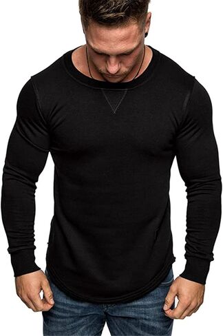 SHERUPOO Mens Workout Hoodie Gym Muscle Sweatshirt Athletic Hooded Long Sleeve Sweater Sports Training in Saudi Arabia