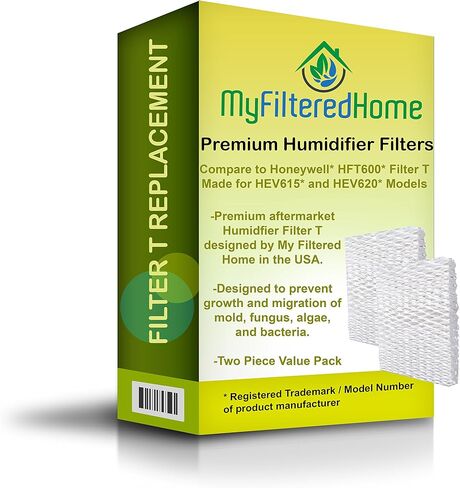 Merchandise Mecca Replacement for HFT600 Humidifier Compatible Filter, Filter T - Made for HEV615 and HEV620 Models - Two Pack in Saudi Arabia