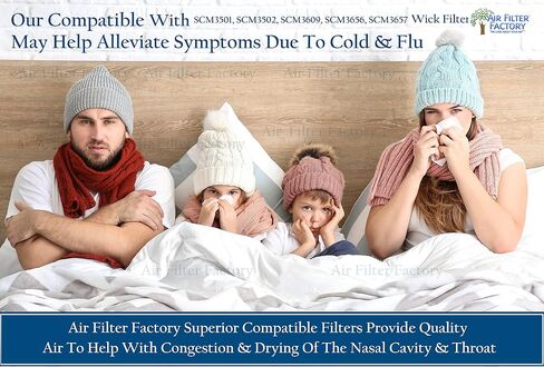 Air Filter Factory 4-Pack Replacement for Sunbeam SCM3501, SCM3502, SCM3609, SCM3656, SCM3657 Humidifier Wick Filters in Saudi Arabia