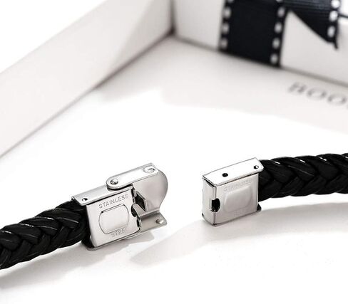 ZKXXJ Personalized Medical Alert Bracelets for Men Women Adjustable Braided Leather Blue Tag Wristband Emergency ID Identification Cuff Bracelet Allergy Awareness Jewelry for Adults Teens in Saudi Arabia