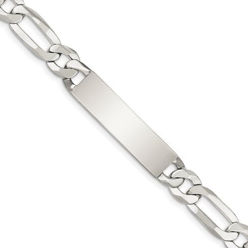 Solid 925 Sterling Silver ID Bracelet - with Secure Lobster Lock Clasp (10mm) in Kuwait