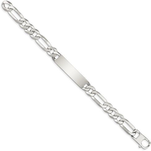 Solid 925 Sterling Silver ID Bracelet - with Secure Lobster Lock Clasp (10mm) in Kuwait