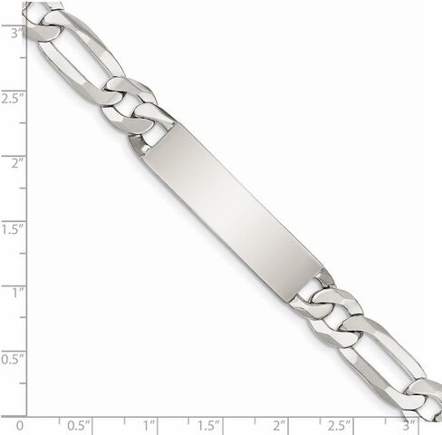Solid 925 Sterling Silver ID Bracelet - with Secure Lobster Lock Clasp (10mm) in Kuwait