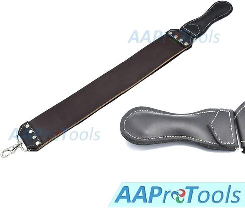AAProTools Leather Straight Razor Strop. Dual Strap that will be a Great Addition for Any Straight Razor. (Brown) in Saudi Arabia
