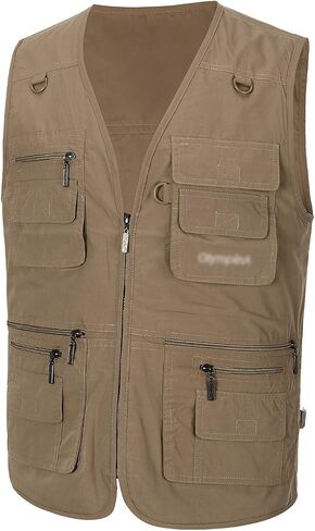 Spanye Men's Fishing Vest Alive Outerwear Multi-Pocket Vests Casual Work Sleeveless Jacket in Saudi Arabia