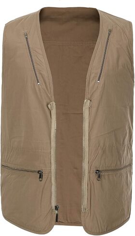 Spanye Men's Fishing Vest Alive Outerwear Multi-Pocket Vests Casual Work Sleeveless Jacket in Saudi Arabia
