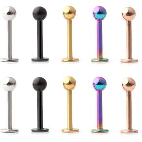 Ruifan 10 قطعة 16 جرام الجراحية الصلب Labret مونرو الشفاه الدائري الزنمة اللولب القرط مسمار ثقب المجوهرات in Kuwait