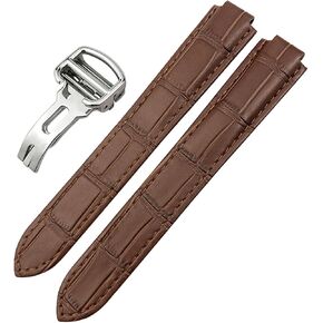 SKM Genuine Leather Watchband 14mm 16mm 18mm 20mm 22mm for Ballon Bleu De Cartier Convex Type Colorful Calfskin Watch Strap (Color : Brown, Size : 20mm) in Saudi Arabia