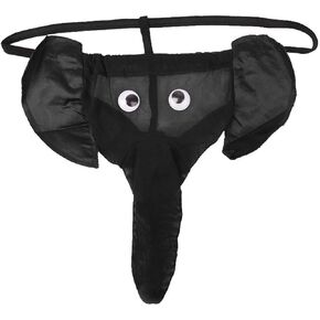 Man Male Elephant Underwear T-back G-string Pants Sexy Underwear T-back Male Thongs Underwear Pants New (Black) in Saudi Arabia
