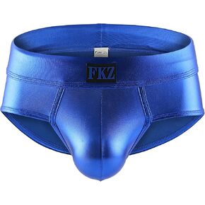 Swbreety Men's Shiny Metallic Mini Boxer Briefs Performance Trunks Underpants in Saudi Arabia