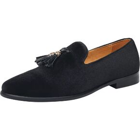 ELANROMAN Men's Loafers Tassels Penny Slip-On Luxury Wedding Shoes in Kuwait