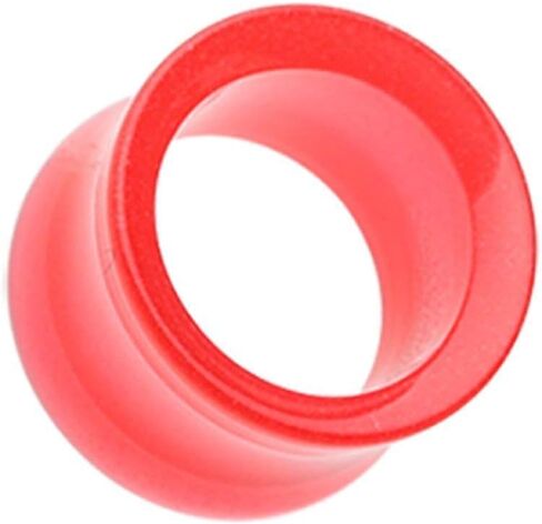 Covet Jewelry Glow in The Dark Basic Acrylic Double Flared Ear Gauge Tunnel Plug in Saudi Arabia