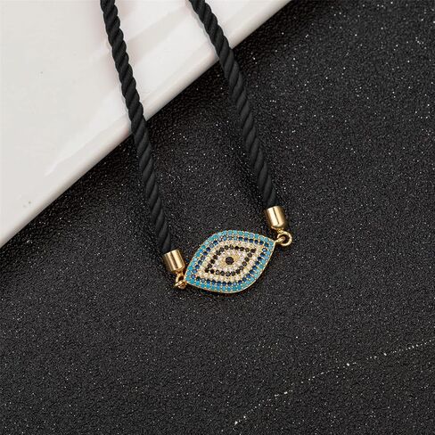 Handmade Evil Eye Bracelet for Women Men Boys Girls Red Black String Braided Adjustable Rope Zircon Evil Eye Charm Bracelets in Kuwait