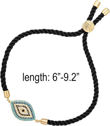 Handmade Evil Eye Bracelet for Women Men Boys Girls Red Black String Braided Adjustable Rope Zircon Evil Eye Charm Bracelets in Kuwait