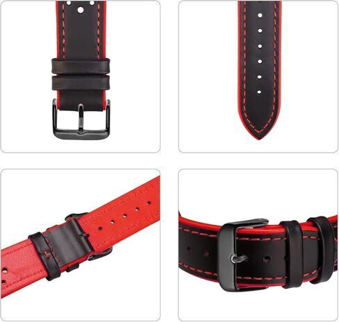 PONISDE Women's Men's Watch Bands Leather 22mm 20mm Watch Band Quick Release Watch Strap in Kuwait
