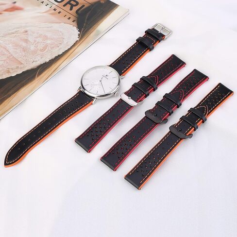 PONISDE Women's Men's Watch Bands Leather 22mm 20mm Watch Band Quick Release Watch Strap in Kuwait