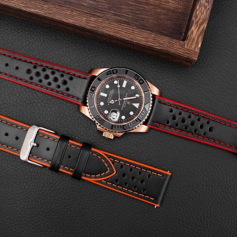 PONISDE Women's Men's Watch Bands Leather 22mm 20mm Watch Band Quick Release Watch Strap in Kuwait