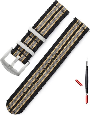 watchdives Nylon Watch Band 20mm 22mm Fast Release Watch Band Multicolor Replacement Watch Straps for Men Women in Kuwait