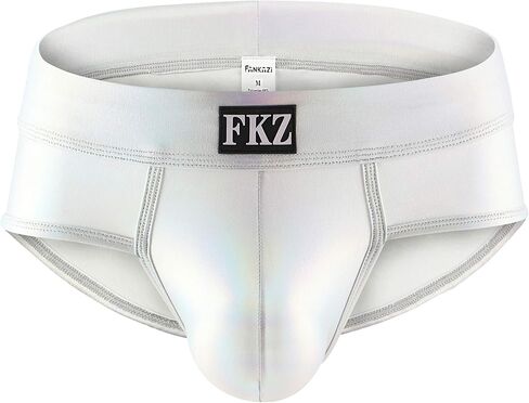 Swbreety Men's Shiny Metallic Mini Boxer Briefs Performance Trunks Underpants in Saudi Arabia