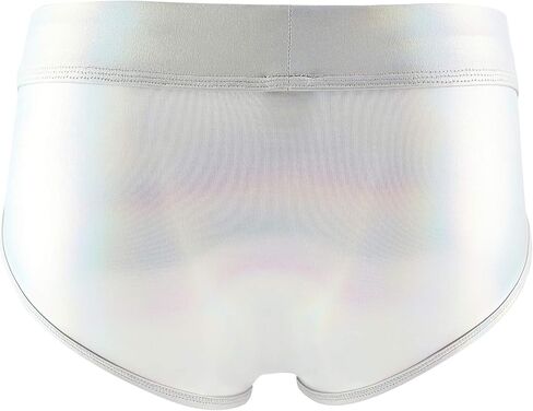 Swbreety Men's Shiny Metallic Mini Boxer Briefs Performance Trunks Underpants in Saudi Arabia