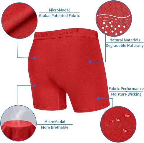 ملابس داخلية رجالية من Chidame Luxe Micro Modal Boxer، مجموعة من 3 قطع in Kuwait