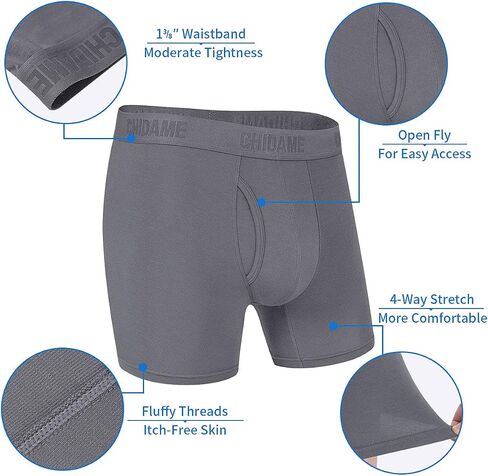 ملابس داخلية رجالية من Chidame Luxe Micro Modal Boxer، مجموعة من 3 قطع in Kuwait