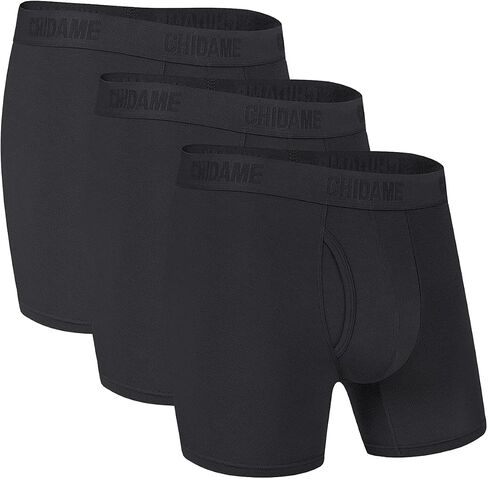 Chidame Men's Underwear Luxe Micro Modal Boxer Briefs Open Fly 3 Pack in Kuwait