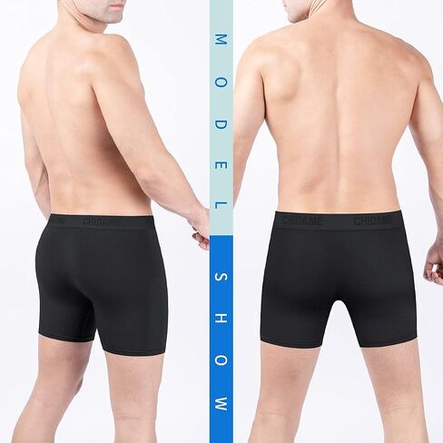 Chidame Men's Underwear Luxe Micro Modal Boxer Briefs Open Fly 3 Pack in Kuwait