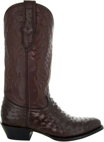 Soto Boots Men's Ostrich Print Cowboy Boots, Exotic Print Men's Cowboy Boots, Western Boots For Men H7002 in Saudi Arabia