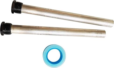 قضيب الأنود المغنيسيوم لسخان المياه Ozek RV مع شريط PTFE - متوافق مع سخانات المياه Suburban وMor-Flo - طول 9.25 بوصة وخيوط NPT (عبوة واحدة) in Kuwait