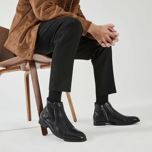 أحذية تشيلسي للرجال من Cestfini أحذية مريحة من الجلد السويدي أحذية كاجوال شوكا للكاحل للرجال in Kuwait