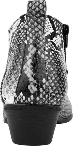 Bolano Adder Mens Dress Boots - Realistic Snake Print, Easy Zipper Slip On Ankle Boots in Kuwait
