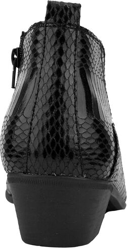 Bolano Adder Mens Dress Boots - Realistic Snake Print, Easy Zipper Slip On Ankle Boots in Kuwait