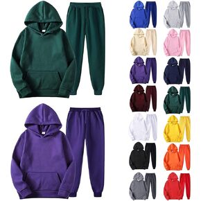 ZHUER Mens Tracksuit 2 Piece Outfits Set Long Sleeve Hoodies and Sweatpants Set Fall Winter Casual Jogger Sweatsuits in Kuwait