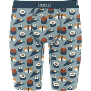 KICKEE Men’s Print Long Boxer Brief, Soft and Comfy Fitted Underwear with Fly, Lightweight and Breathable in Kuwait