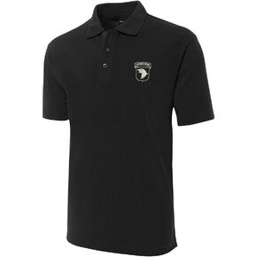 FANNOO Men's Polo Shirts 101st Airborne Stencil Embroidery Short Sleeve Regular-Fit Advantage Performance Shirts in Saudi Arabia