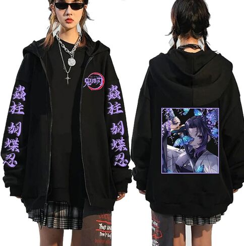 Ubeisy Symish Animes Hoodie Sweatshirts Casual Streetwear Pullover Harajuku Tracksuit Zip up Jacket Sweatshirt Tops in Saudi Arabia
