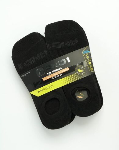 AND1 Men's Socks - Lightweight Performance No Show Liner Socks (12 Pack) in Saudi Arabia