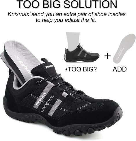 حذاء المشي لمسافات طويلة للسيدات من Knixmax خفيف الوزن ومضاد للانزلاق للتسلق والرحلات، حذاء للتخييم على الظهر, 39 EU Wide in Kuwait