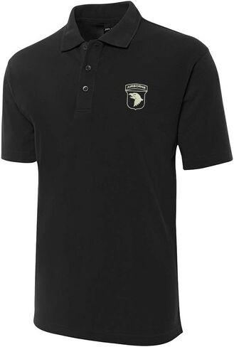FANNOO Men's Polo Shirts 101st Airborne Stencil Embroidery Short Sleeve Regular-Fit Advantage Performance Shirts in Saudi Arabia