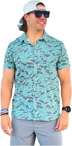 Performance Button Up - Retro Duck Camo in Saudi Arabia