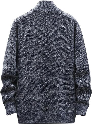 Ymosrh Winter Jackets for Men and Men's Fashion Loose Cardigan Warm Lapel Hooded Jacket Sweater Waterproof Jackets in Kuwait