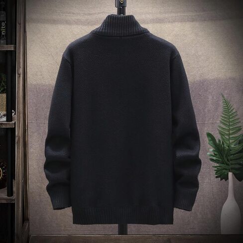 Ymosrh Winter Jackets for Men and Men's Fashion Loose Cardigan Warm Lapel Hooded Jacket Sweater Waterproof Jackets in Kuwait